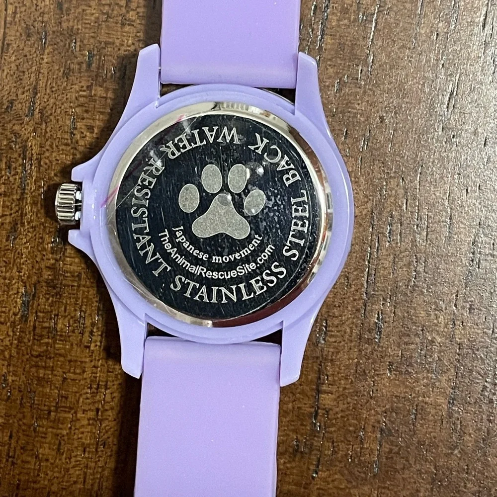 Paw Print Watch Purple Silicone Band New - Picture 7 of 8